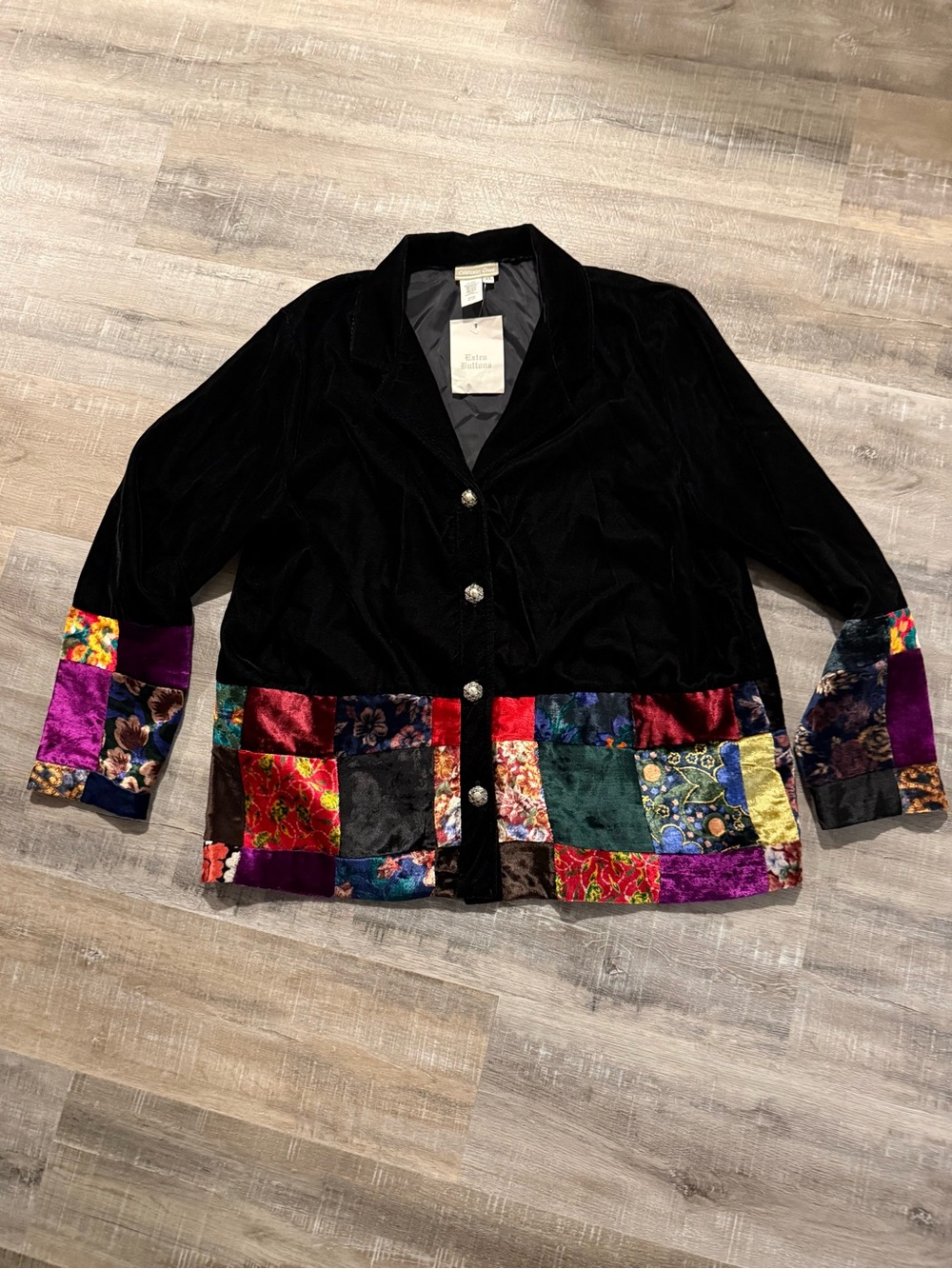Coldwater Creek Velvet Patchwork Jacket – XL